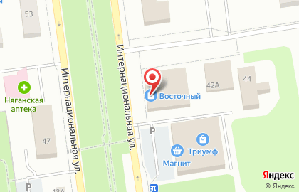 Торговый центр Восточный на Интернациональной улице на карте
