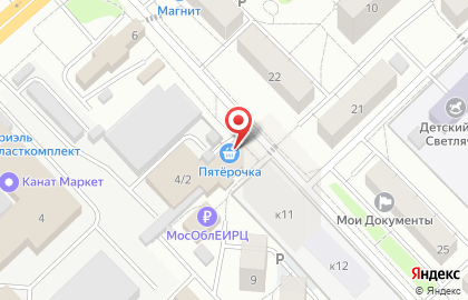 Супермаркет Пятёрочка в Москве на карте