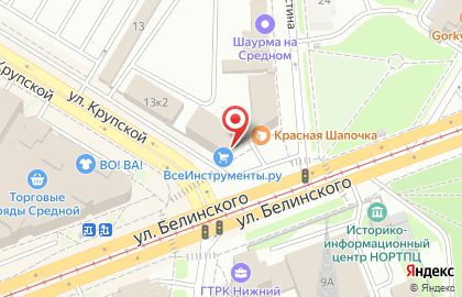 Сеть обувных мастерских Любимая пара в Нижегородском районе на карте