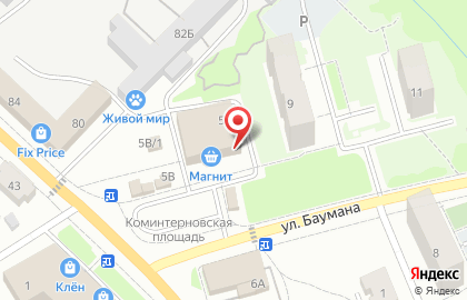 Магазин овощей и фруктов на улице Баумана на карте