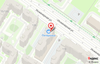 Супермаркет Пятёрочка на Инженерной улице на карте