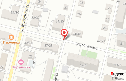 Темпстройсервис на улице Мичурина на карте