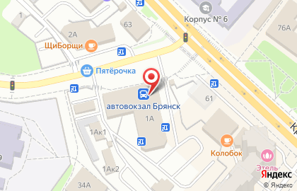 Автовокзал г. Брянска на карте