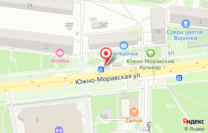 Киоск по продаже фруктов и овощей в Воронеже на карте