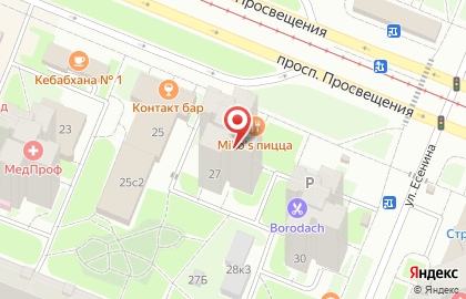 Мини-отель Лимон на проспекте Просвещения на карте