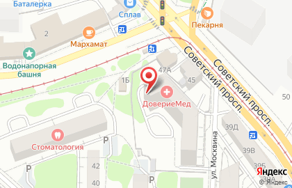 Строительная компания Мосдорстрой на Советском проспекте на карте