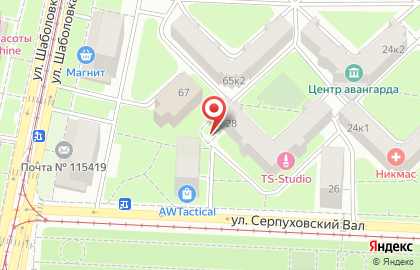 Грузоперевозки метро Шаболовская на карте