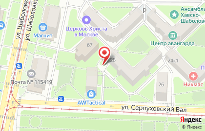 Москитные сетки у метро Шаболовская на карте