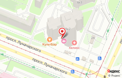 Zooexpress на проспекте Луначарского на карте