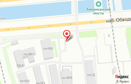 Балтийский Банк на набережной Обводного канала на карте