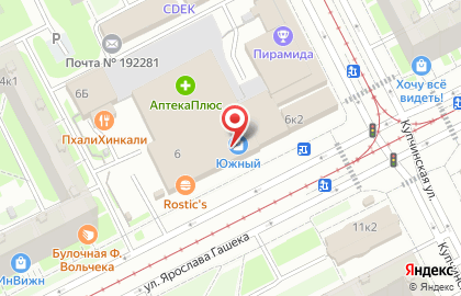 Южный двор на улице Ярослава Гашека на карте