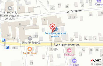Магазин овощей и фруктов на Центральной улице на карте