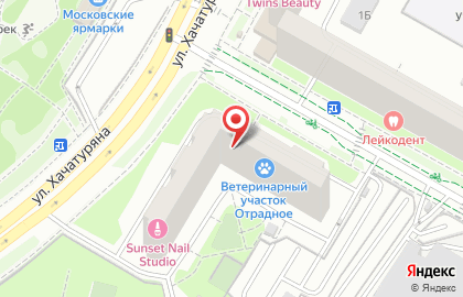Студия косметических услуг Epilier на Отрадной улице на карте