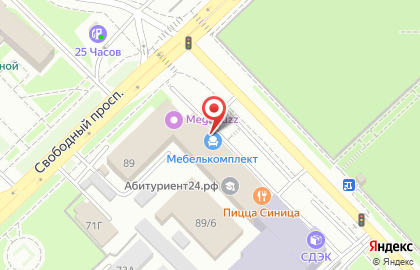 Торговая компания Мебелькомплект на улице Академика Киренского на карте