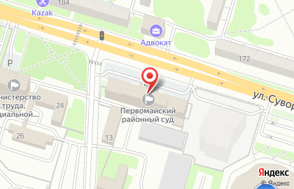 Первомайский районный суд в Пензе на карте