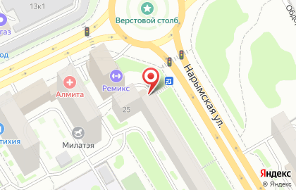 Музыкальное пространство Крыша на Нарымской улице на карте
