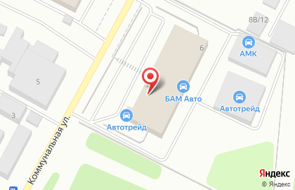 Магазин автотоваров на Коммунальной улице на карте