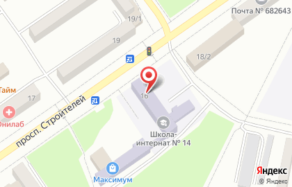 Солнышко на проспекте Строителей на карте