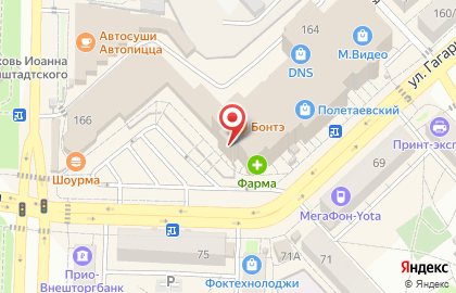 Магазин хлебобулочных изделий на улице Гагарина на карте