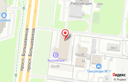 Открытая автостоянка для спецтехники Авто-Соб на проспекте Большевиков на карте