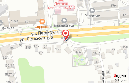 Продуктовый магазин Плюшка на улице Лермонтова на карте