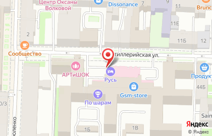Стоматологичея Центр Валеодент на Артиллерийской улице на карте