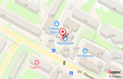 Магазин тканей и фурнитуры Логос на улице Ленина в Бердске на карте