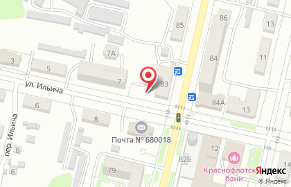 Киоск по продаже хлебобулочных изделий Колос на улице Ильича на карте