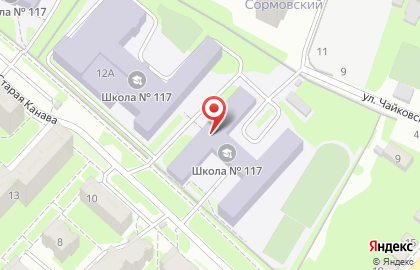 Средняя общеобразовательная школа №117 на улице Чайковского на карте