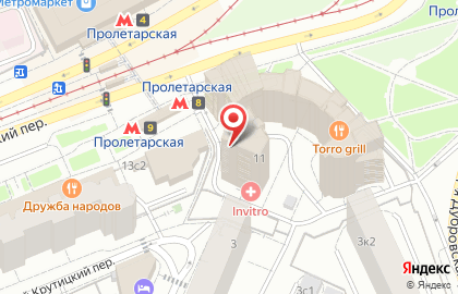 Сеть водоматов АкваМатиба на Крестьянской заставе на карте