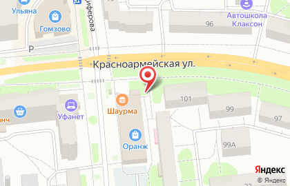 Киоск по продаже хлебобулочных изделий на Красноармейской улице на карте