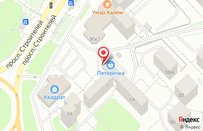 Торговый центр Алмаз на проспекте Строителей на карте