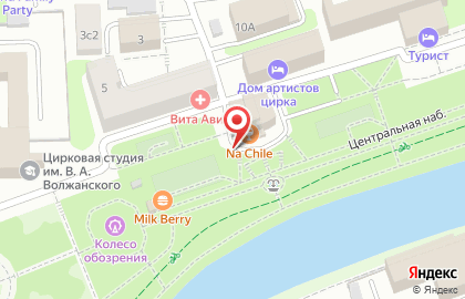 Центр паровых коктейлей Мята LOUNGE на Набережной улице на карте