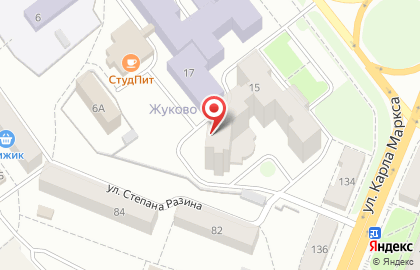 Общежитие ПГТУ на улице Панфилова на карте