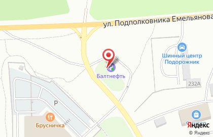 АЗС Балтнефть на улице Подполковника Емельянова на карте