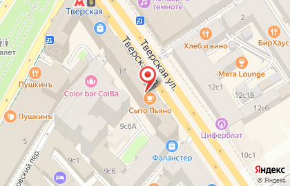 Сеть французских пекарен SeDelice на Тверской улице на карте
