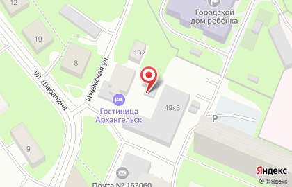 Баня на дровах в Архангельске на карте