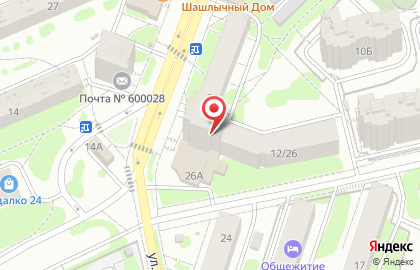 Ателье во Владимире на карте