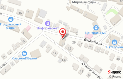 Офис продаж Билайн на Базарной улице на карте