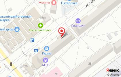 Цитадель на улице Комарова на карте