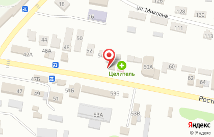 Продуктовый магазин Меркурий на Ростовской улице на карте
