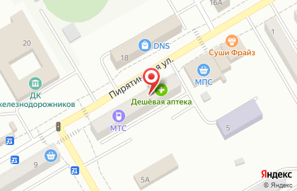 Магазин продуктов Тонус на Пирятинской улице на карте