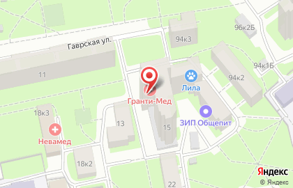 Центр семейной медицины Гранти-мед на Гаврской улице на карте