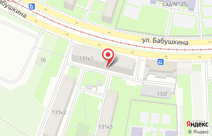 Автобусная Станция на улице Бабушкина на карте