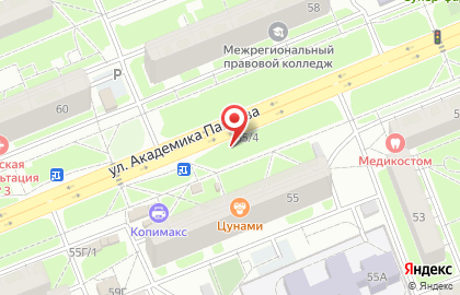 Копировальный центр Копимакс на улице Академика Павлова на карте