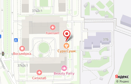 Служба доставки Сура Суши на карте