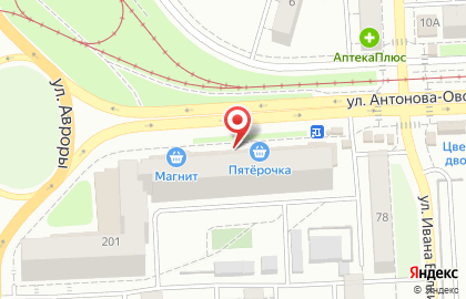 Пекарня Карамель на улице Антонова-Овсеенко на карте