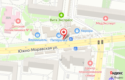 Киоск по продаже печатной продукции на Южно-Моравской улице на карте