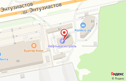 Нефтьмагистраль в Москве на карте