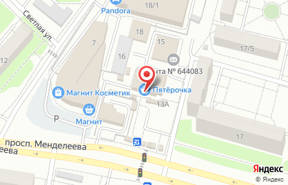 Салон эксклюзивных дверей собственного производства ТеплоДвери на проспекте Менделеева на карте